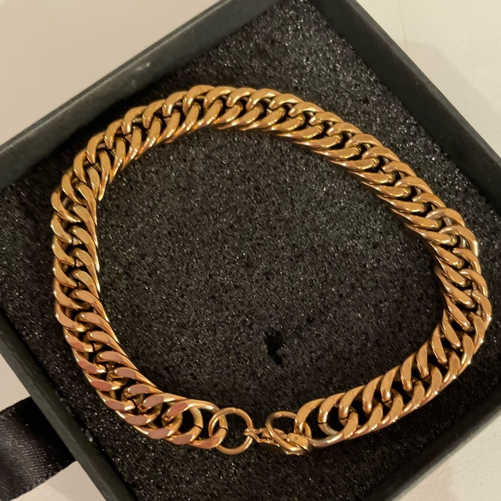 Unisex Rose Gold Colour Chain Bracelet NIB